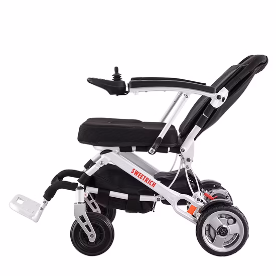 Fauteuil roulant électrique inclinable et réglable à dossier haut, fauteuil roulant de rééducation pour personnes âgées et handicapées