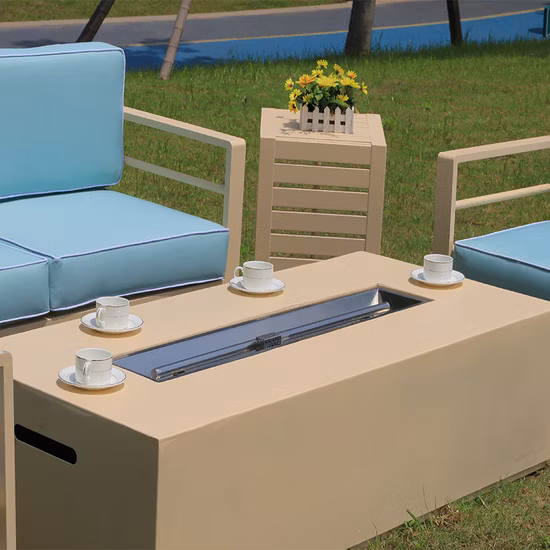 Canapé de Patio avec Table de foyer, ensemble de canapés de jardin, ensemble de meubles sectionnels, meubles de qualité hôtelière (5