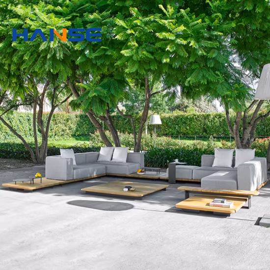 Italie Design mobilier d'extérieur grands canapés sectionnels jardin teck salon canapé ensemble