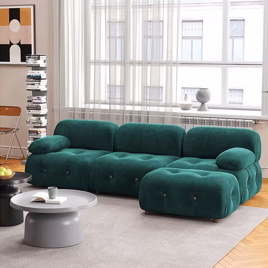 Meubles de salon nouveau coin canapé en forme de L ensemble de canapé de luxe moderne blanc en forme de L canapé sectionnel bricolage canapé capitonné